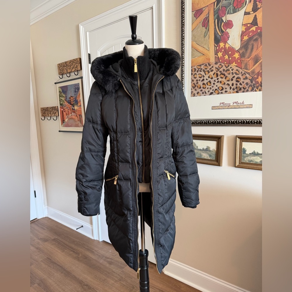 Vince Camuto Black Down Puffer